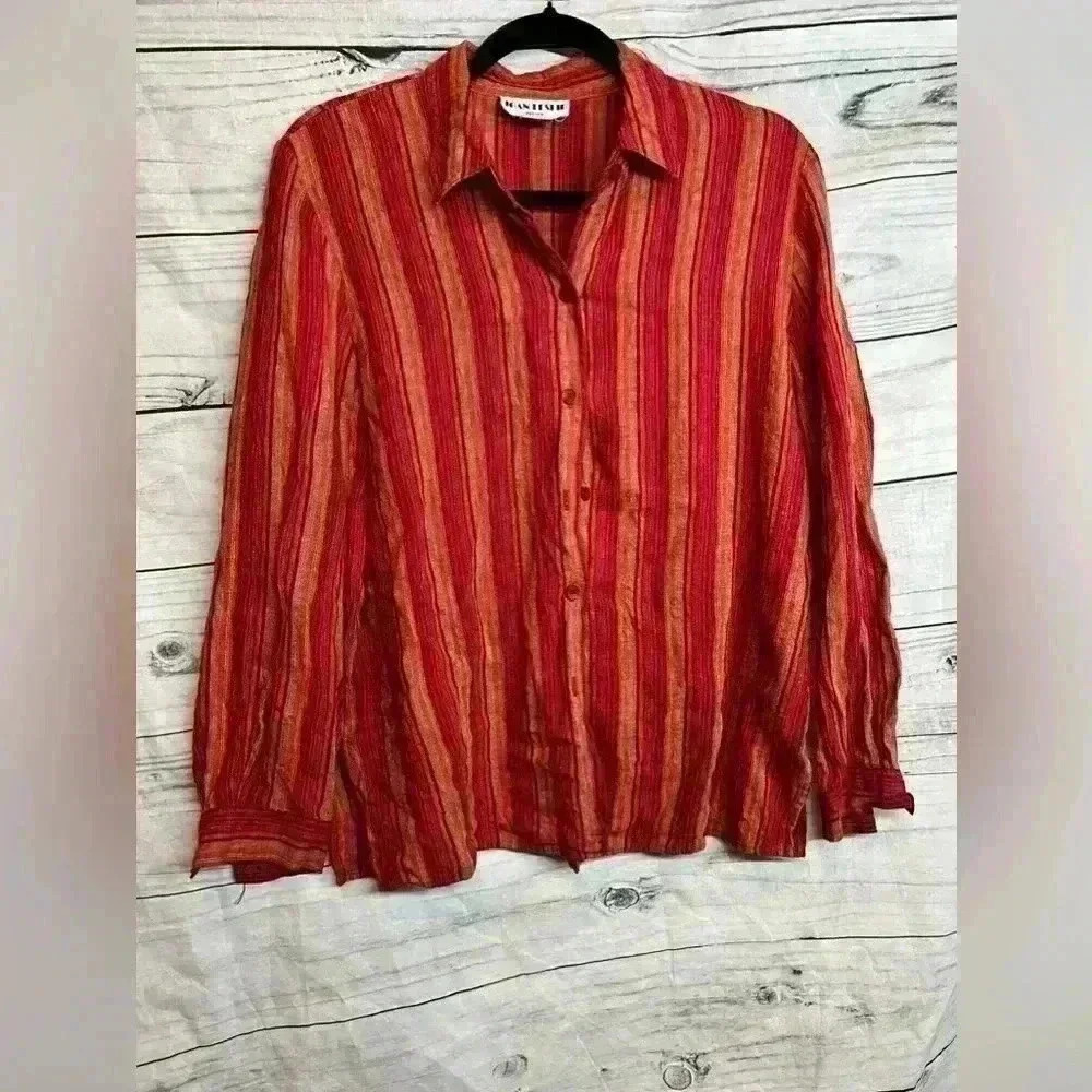 Joan Leslie vintage striped button up